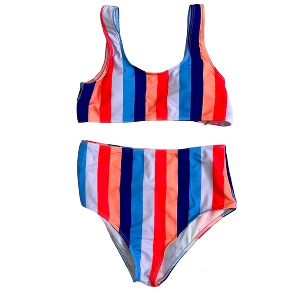 SHEIN Other - SHEIN Two-Piece Swimsuit - Blues and pinks MEDIUM